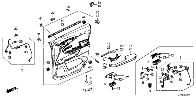 2017 Honda Pilot Light Assy., Accessory Diagram for 83510-T1G-E11