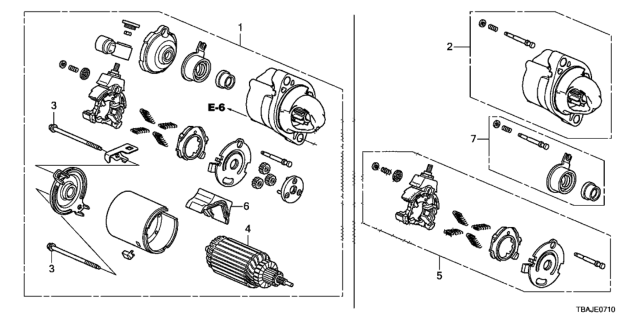 2018 Honda Civic Starter Motor Assembly (Sm-75008) (Mitsuba) Diagram for 31200-59B-014