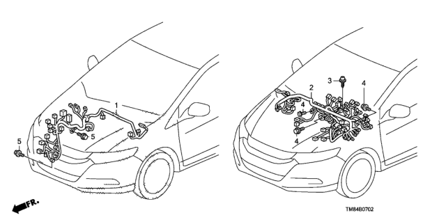 2011 Honda Insight Harn, Instrument Diagram for 32117-TM8-A21