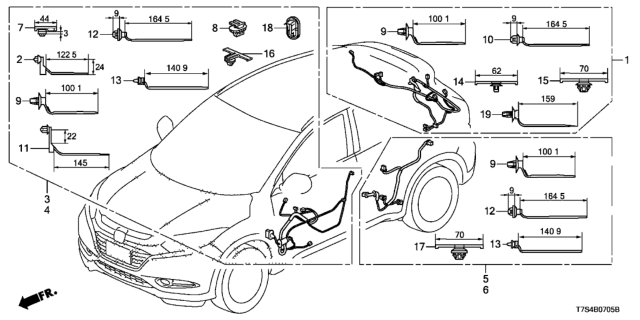 2017 Honda HR-V Wire, Tailgate Diagram for 32109-T7S-A50