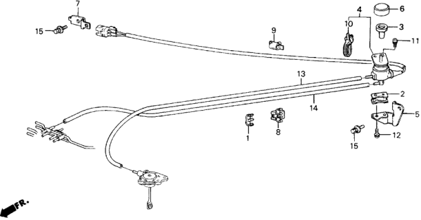 1989 Honda Prelude 2 Door 2.0S KA 5MT A/C Valve - Tubing Diagram