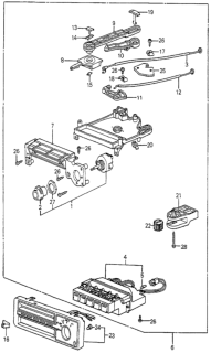 1983 Honda Accord Illumination Assy., Heater Diagram for 39390-SA5-672