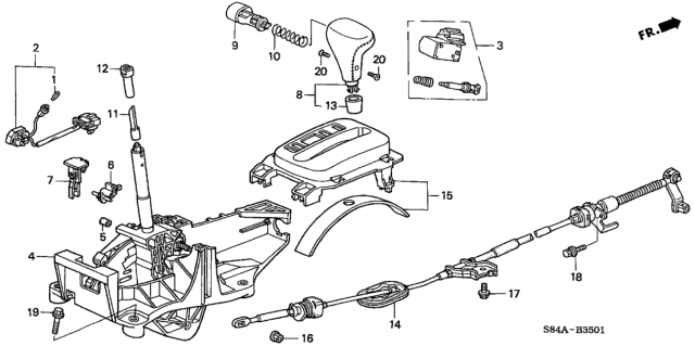 2002 Honda Accord Select Lever Diagram