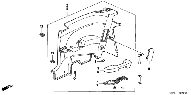 2005 Honda Civic Side Lining Diagram