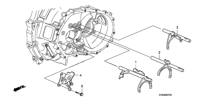 2010 Honda Civic MT Shift Fork (1.8L) Diagram