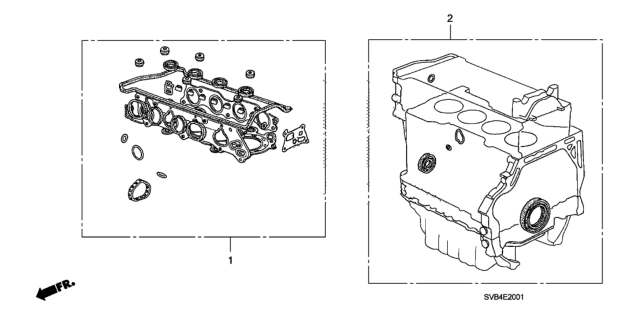 2010 Honda Civic Gasket Kit (2.0L) Diagram