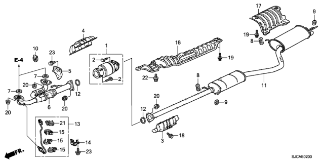 2014 Honda Ridgeline Exhaust Pipe Diagram