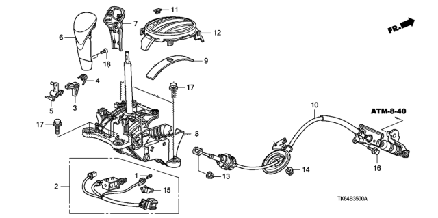 2011 Honda Fit Select Lever Diagram