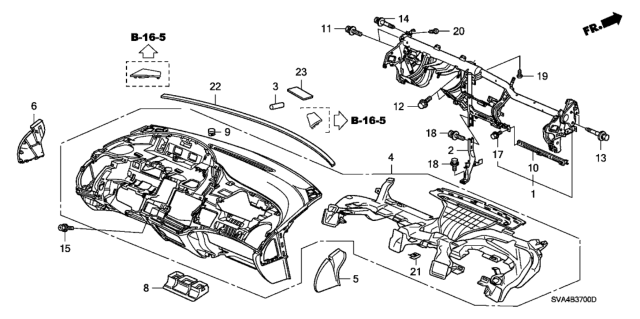 2009 Honda Civic Lid, L. Instrument Side *NH167L* (GRAPHITE BLACK) Diagram for 77215-SVA-A00ZA