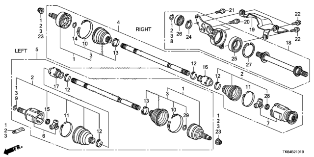 2011 Honda Fit Set-Ring (26X1.8) Diagram for 44319-S01-A01