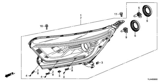 2019 Honda CR-V HOLDER, MOLDING (2) Diagram for 33102-TLA-A21