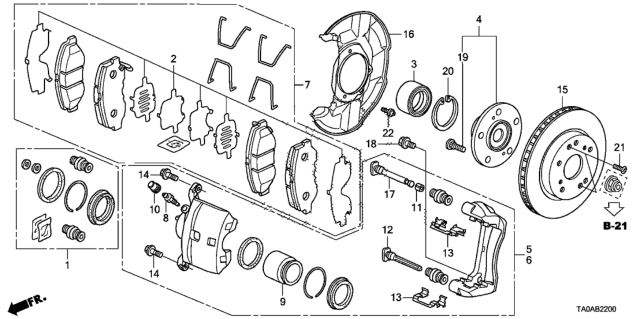 2012 Honda Accord Front Brake Diagram