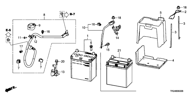 2012 Honda Civic Box, Battery (38B19) Diagram for 31521-SNC-000