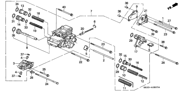 1994 Honda Civic 3 Door DX KA 4AT AT Servo Body Diagram