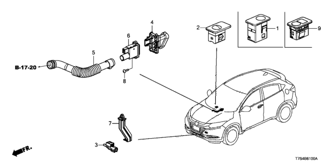 2017 Honda HR-V Hose, Aspirator Diagram for 80533-T7W-A41