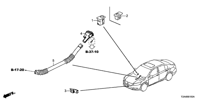 2015 Honda Accord 4 Door LX KL CVT A/C Sensor Diagram