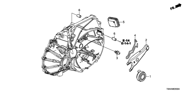 2016 Honda Civic MT Clutch Release Diagram