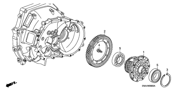 2008 Honda Civic Differential (1.8L) Diagram