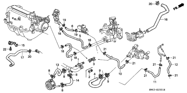 1991 Honda Accord Water Hose Diagram