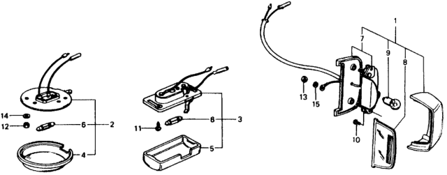 1975 Honda Civic Interior Light - License Light Diagram