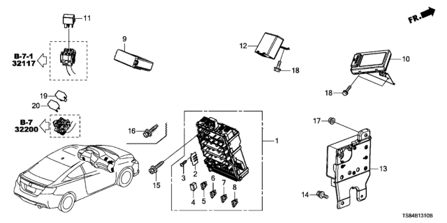 2015 Honda Civic Control Unit (Cabin) Diagram 1