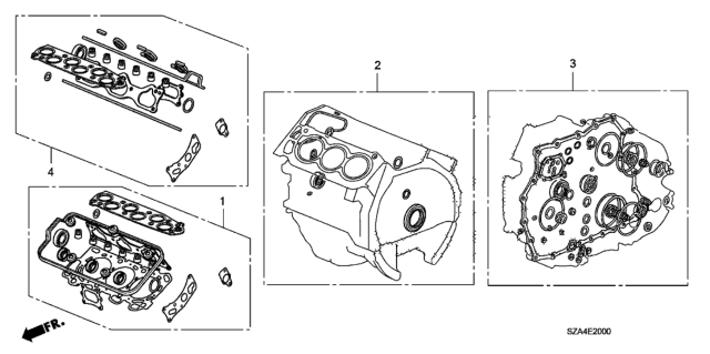 2010 Honda Pilot Gasket Kit, Rear Cylinder Head Diagram for 06120-RGW-A00