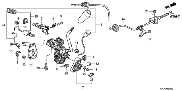 2012 Honda Ridgeline Select Lever Diagram