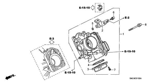 2008 Honda Civic Joint, Pcs Diagram for 16403-RMX-000