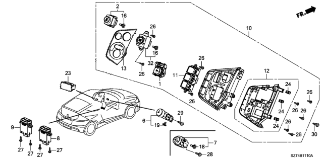 2012 Honda CR-Z Switch Diagram