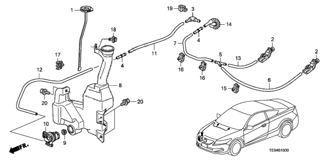 2009 Honda Accord Windshield Washer Diagram