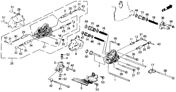 1991 Honda Prelude Pipe, Top Clutch Diagram for 22744-PH0-000