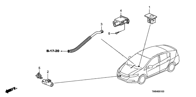 2011 Honda Insight 5 Door EX KA CVT A/C Sensor Diagram
