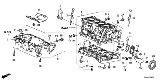 2018 Honda Accord Pan Assembly, Oil Diagram for 11200-6B2-A00