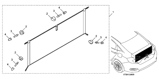 2020 Honda Insight Cargo Net Diagram