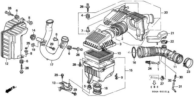 1999 Honda Civic Air Cleaner Diagram