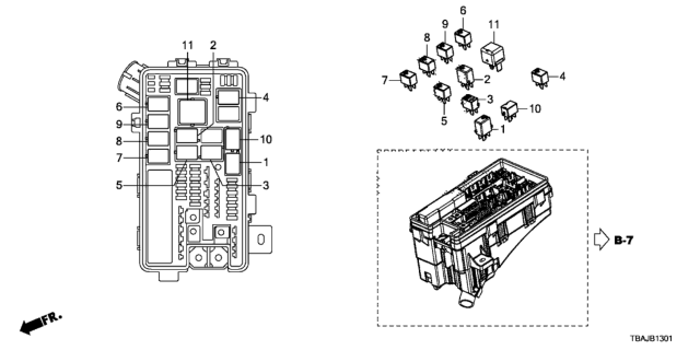 2019 Honda Civic 4 Door SI KA 6MT Control Unit (Engine Room) Diagram 2