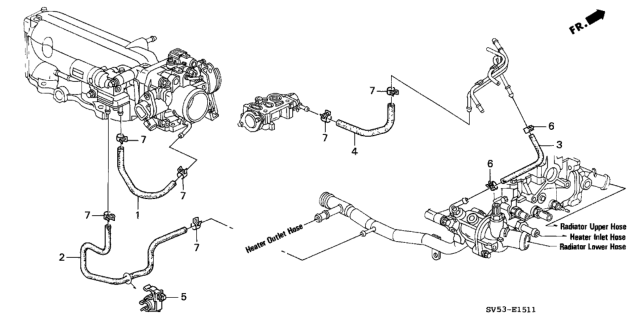 1995 Honda Accord Water Hose Diagram