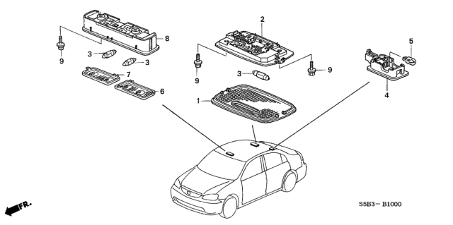 2004 Honda Civic Interior Light Diagram