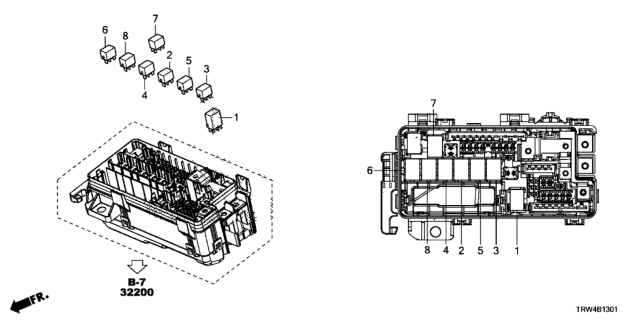 2020 Honda Clarity Plug-In Hybrid Control Unit (Engine Room) Diagram 2