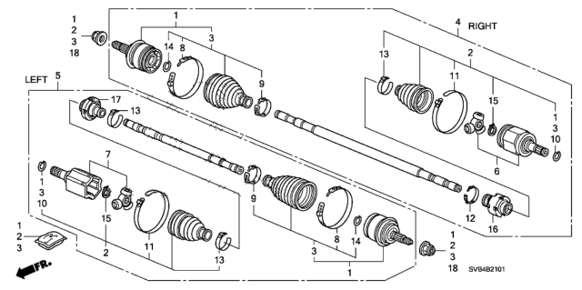 2010 Honda Civic Damper, Dynamic Diagram for 44351-SNE-A01