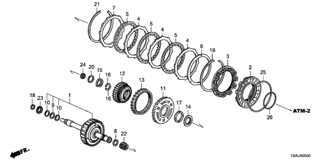 2019 Honda Civic AT Forward Clutch Diagram