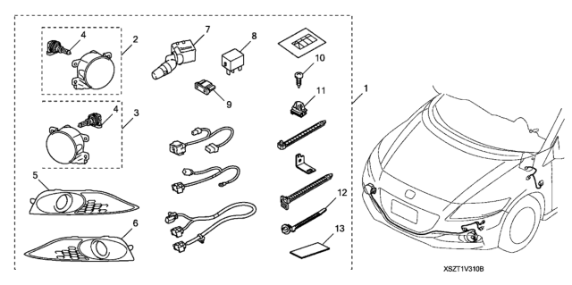 2015 Honda CR-Z Foglights Diagram