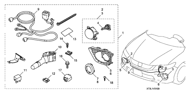 2015 Honda Accord Foglight Diagram