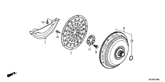 2011 Honda Element Clutch - Torque Converter Diagram