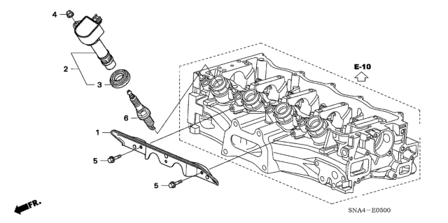 2006 Honda Civic Plug Hole Coil - Plug (1.8L) Diagram