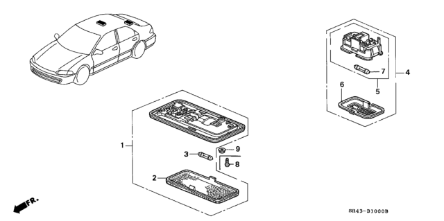 1995 Honda Civic Interior Light Diagram