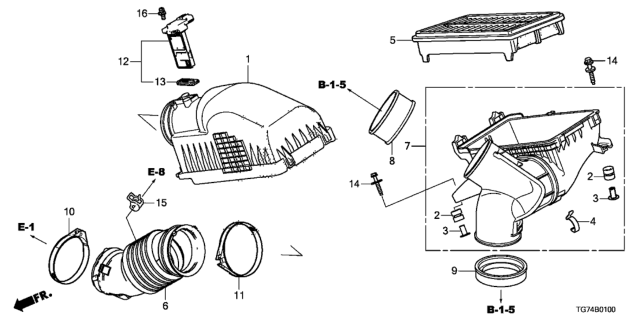 2019 Honda Pilot Air Cleaner Diagram