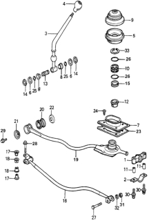1981 Honda Accord 3 Door LX KA 5MT Shift Lever Diagram