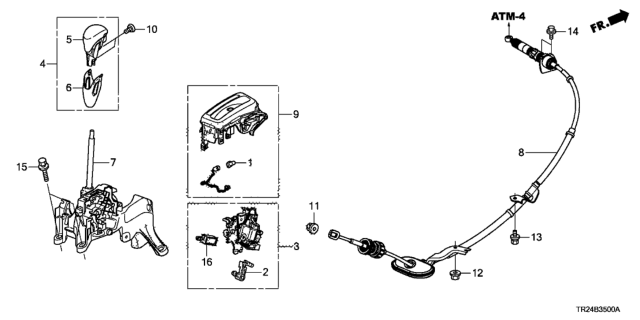 2012 Honda Civic Select Lever Diagram