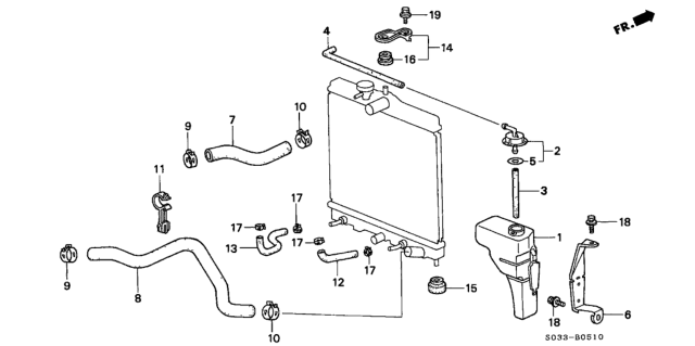 1996 Honda Civic Radiator Hose Diagram